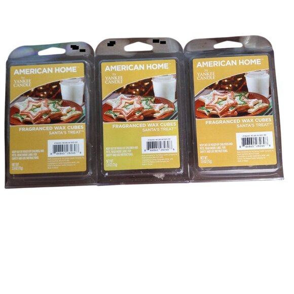 American Home By Yankee Candle Fragranced 3 Pack Wax Cubes Santas Treat NEW - Picture 3 of 7